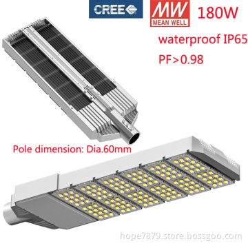 180W LED Street Lighting CREE Xte Chip&Meanwell UL SAA CE
